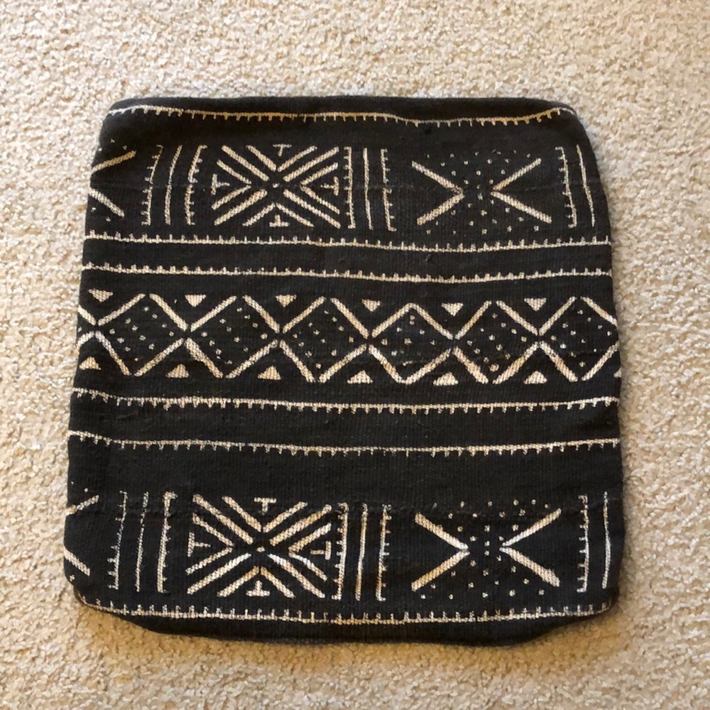 Ivory Gull mud cloth pillow cover